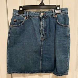 NWOT Topshop Denim Mini Skirt